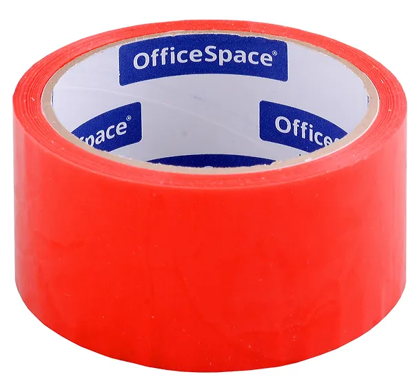 Лента клейкая упаковочная, красная, 48 мм х 40 м, OfficeSpace 2995522 — 1