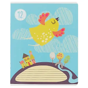 Тетрадь в клетку Academy Style, "Детские рисунки", 12 листов, в ассортименте