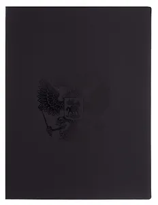 Папка с бок.прижимом А4 "Герб", пластик 17мм, черная