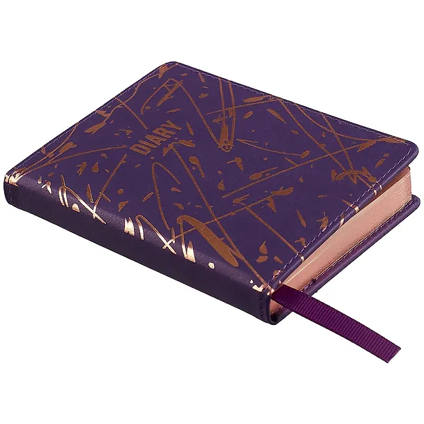 Ежедневник недатированный «Etude №2» А6, фиолетовый, 152 листа, экокожа, Listoff 261043 — 2