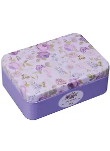 Шкатулка Розочки на сиреневом фоне (11х8х4) (металл)