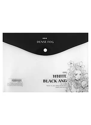 Папка-конверт А4 на кнопке "Black and white" пластик, ассорти — 2952194 — 1