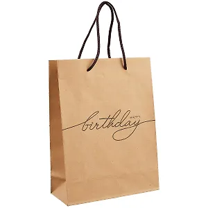 Пакет А5 "Happy birthday" крафт, нейтр.
