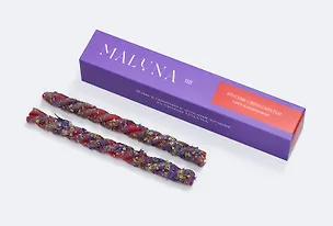 Магические свечи-скрутки красные с васильком Maluna (2шт) (Привлечение романтики,Любви,Страсти) (2034) 3099147