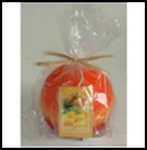 Свеча декоративная аромат. Манго+папайя (23374) (7,5см) 2300142