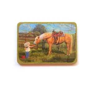 Магнит в ретро стиле. Декупаж, кракелюр. Размер 7*10 см. (2014-41)