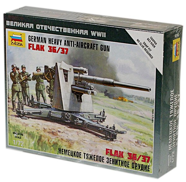 ЗВ 6158 Немецкое тяжелое зенитное оружие Flak 36/37 1/72 (коробка) 2296548 — 1