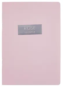 Тетрадь А4 48л кл. "Rose Quartz" скрепка, мел.картон, выб.лак, печ.пантон, ламинация soft touch, тиснение фольгой
