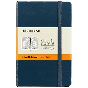 Записная книжка Moleskine Classic Pocket, линейка, синяя, 96 листов, А6