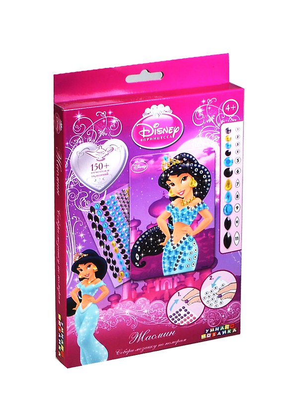 Мозаика-сингл Жасмин (мозаика по номерам) (68923) (150+ дет.) (Disney Princess) (4+) (коробка) 2432018 — 1