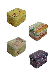 Сувенир, Шкатулка жестяная с Мишками и Кошками (в ассорт.) (10,5х6х8) (FH)