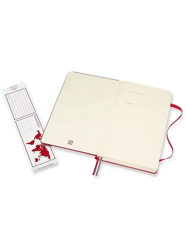 Книга для записей А5 200л лин. "CLASSIC EXPANDED Large" тв.обл., красный, резинка, 2 ляссе, Moleskine 255754 — 5