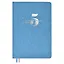 Ежедневник недат. А5 160л "5 шагов к счастью" Мотивационный, голубой, иск.кожа "джинс", тв.переплет, тисн.фольгой, офсет, ляссе — 2995286 — 2
