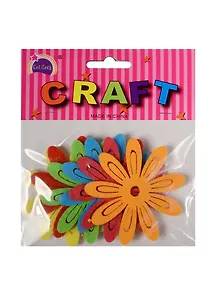 Наборы из фетра в пакете с хедером.  Девятилистные цветочки (11-21136-21)