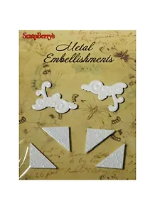 Набор металлических уголков белые (SCB341110) (6шт) (упаковка)