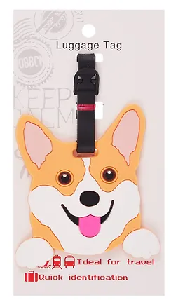 Багажная бирка на чемодан Корги (ПВХ) (9х9) (12-7348-Z1) 3089985