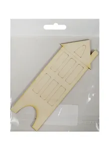 Фигурка Домик для раскрашивания 8 (2150454) (15х5,6см) (игрушка из дерева) (упаковка)