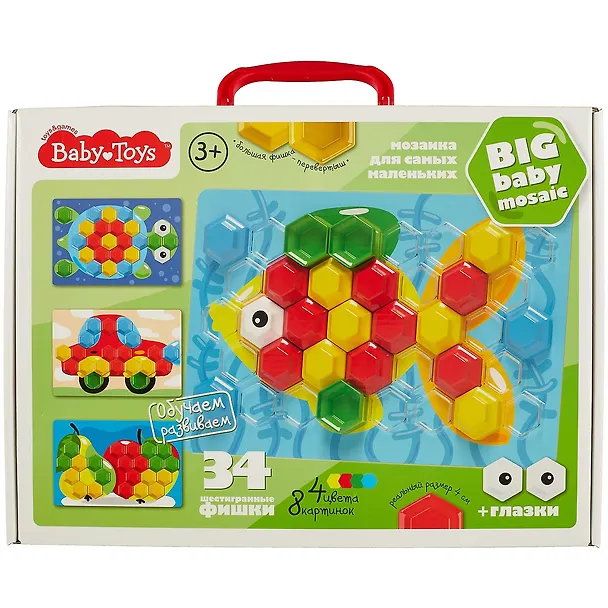 Мозаика для самых маленьких BABY TOYS d40/4 цв. /34 эл 2742621 — 2