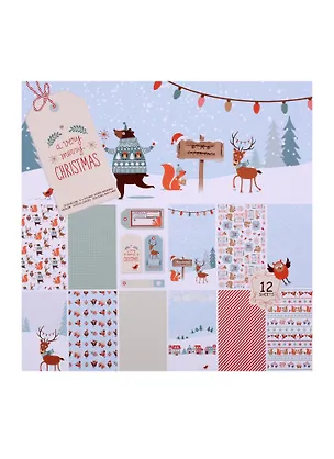 Бумага д/скрапбукинга 15,2*15,2см, 12 дизайнов, 12 листов, двусторонняя A Very Merry Christmas 2644180