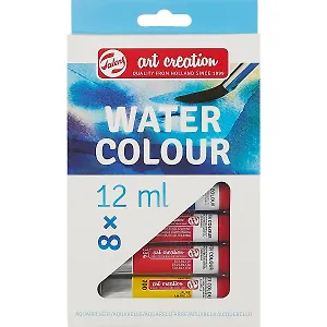 Краски акварельные 08цв "Art Creation" туба 12мл, к\к, подвес