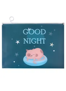 Папка на молнии А4 "Тихий час" пластик, ассорти