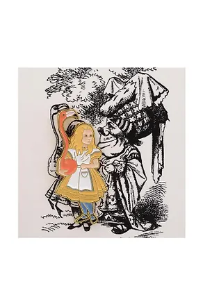 Значок эмалированный Алиса c фламинго (1114943) 3134718