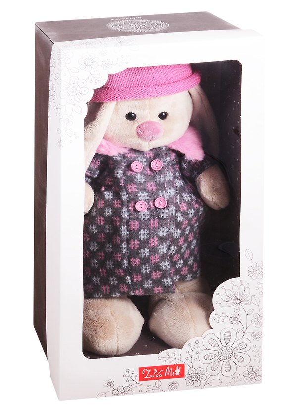 Мягкая игрушка Зайка Ми в пальто и розовой шапке (32 см) (StM-197) 2832434 — 1