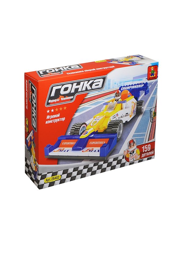 Конструктор AUSINI Гонка Формула чемп. Авто F1 №1MAX (26402) (159дет.) (син.) (коробка) 2427144 — 1