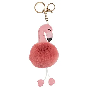 Брелок-помпон Фламинго с ножками (7см) (иск.мех) (12-04320-16)