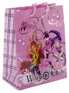Пакет подарочный бумажный А5 17,8*23*9,8см, горячая штамповка, ассорти, WINX