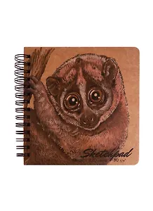 Скетчбук 200*200 120л "Лори" крафт бумага 80г/м2, карт.обл., тв.подложка, гребень