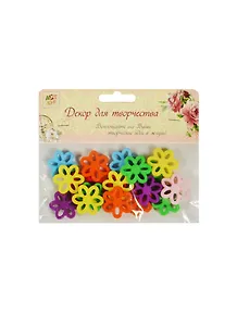 Набор декор для творч. пластик Цветник МИКС (1052908) (d=2,4см) (18шт) (упаковка)