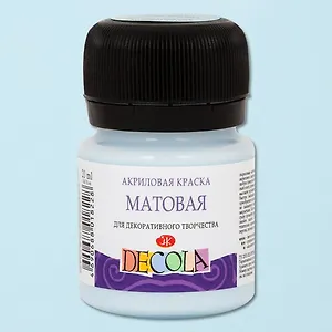 Краска акриловая светло-голубая 20мл "Декола" матовая, ЗХК