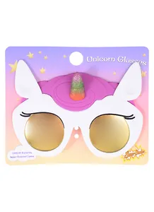 Детские солнцезащитные очки Единорог. 100% защита от ультрафиолета UV400. Ударопрочные линзы. Soft-touch пластик.