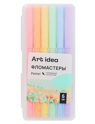 Фломастеры «Pastel» Art idea, 6 цветов 3154702