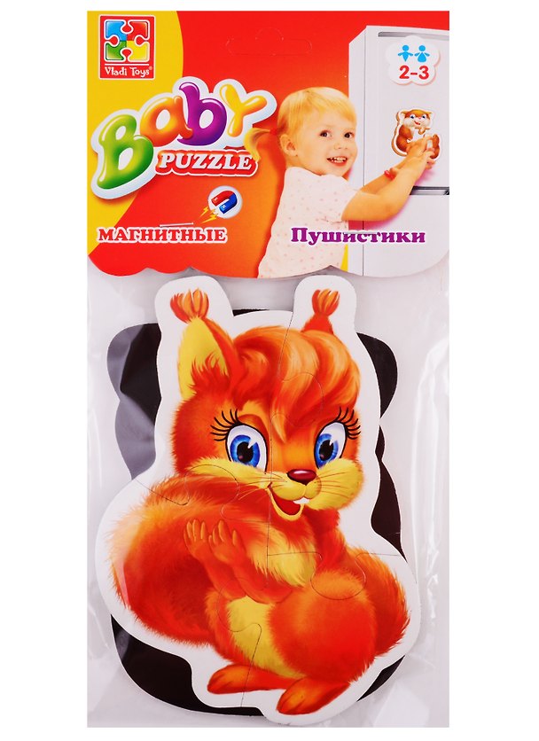 Мягкие магнитные Baby puzzle Vladi Toys Пушистики 2789780 — 1