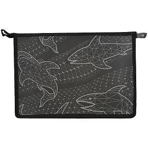 Папка для тетрадей А4 "Акулы" 33*23*5см пластик, молния