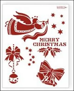 Трафарет пластиковый многоразовый Ангел Бант (20х25) (НГ001)