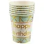 Набор бумажных стаканов Happy birthday на мятном фоне (6 шт) (12-01582-E1) — 2689352 — 1