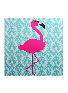 Салфетки бум. Розовый фламинго (цв. бирюзовый) (1020511) (33х33см) (набор/20шт.) (Страна Карнавалия) (упаковка)