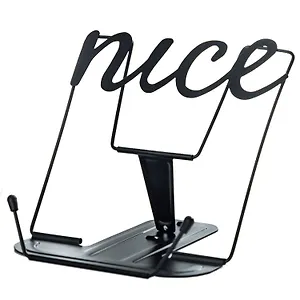 Подставка для книг/учебников "ЧЁРНЫЙ" черная, металл., фигурная вырубка