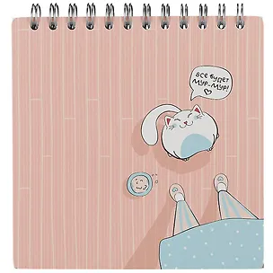 Скетчбук 170*170 40л "Mur-mur" 190г/м2, тв. обложка, спираль 2894571