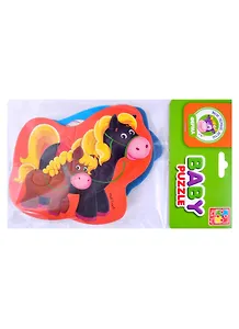 Мягкие пазлы Baby Puzzle "Мама и малыш" 4 картинки, 12 эл.