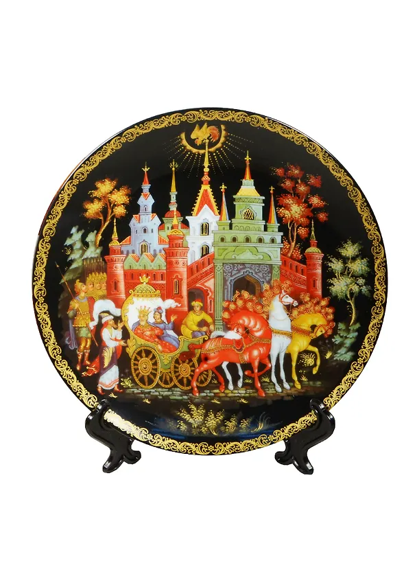 Тарелка настенная с подставкой Русские народные мотивы (D=21см) (6642007) 2486976 — 1