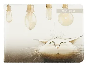 Обложка для студенческого Кот с лампочками (СБ2024-080) 3037214