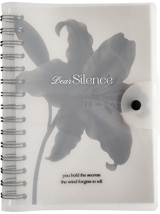 Ежедневник дат. 2027г. А5 160л 140*200 "Silence. Лилия", пластик.обл, полускр. спираль, шелкография, клапан на кнопке 3172401 — 1