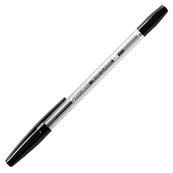 Шариковая ручка чёрная 0,7 мм, M-500 Classic, Brauberg 2937278 — 6