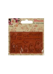 Штамп для творчества Матрешка (858341) (8,5х5,6см) (резина) (3+) (упаковка)