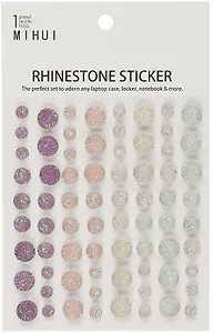 Стразы самоклеящиеся ассорти к с блестками