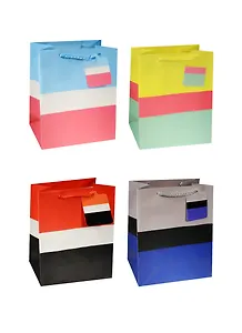 Пакет подарочный бумажный А3 32*42*11.5 "Яркие полосы", нейтр., мат. ламинат, Kairui